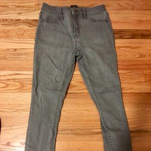 Grey high-rise jeggings